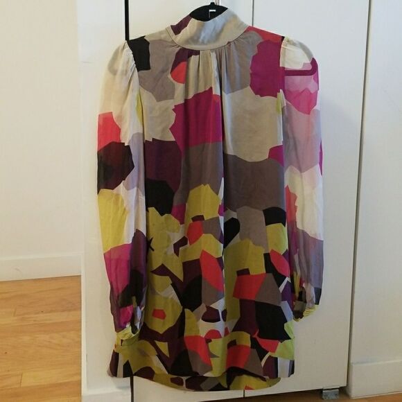 French Connection Printed Dress with Neck Tie - Picture 1 of 5